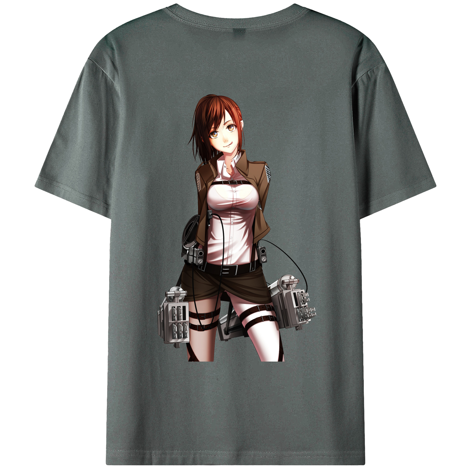 （画像用） 進撃の巨人 サシャ·ブラウス Attack on Titan Sasha Blaus 綿100％ メンズ半袖Tシャツ（バックプリント） 通気性